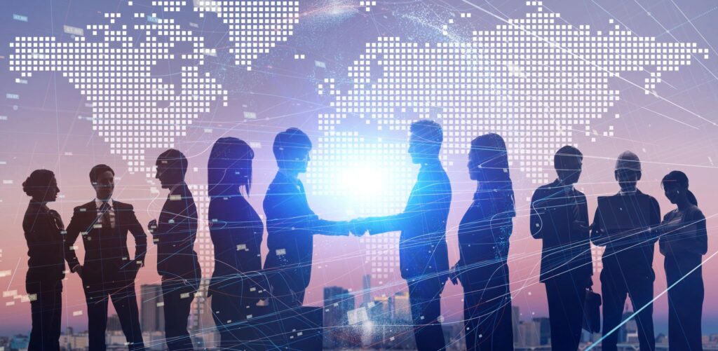 international business team, administrative support, business success, European business expansion
