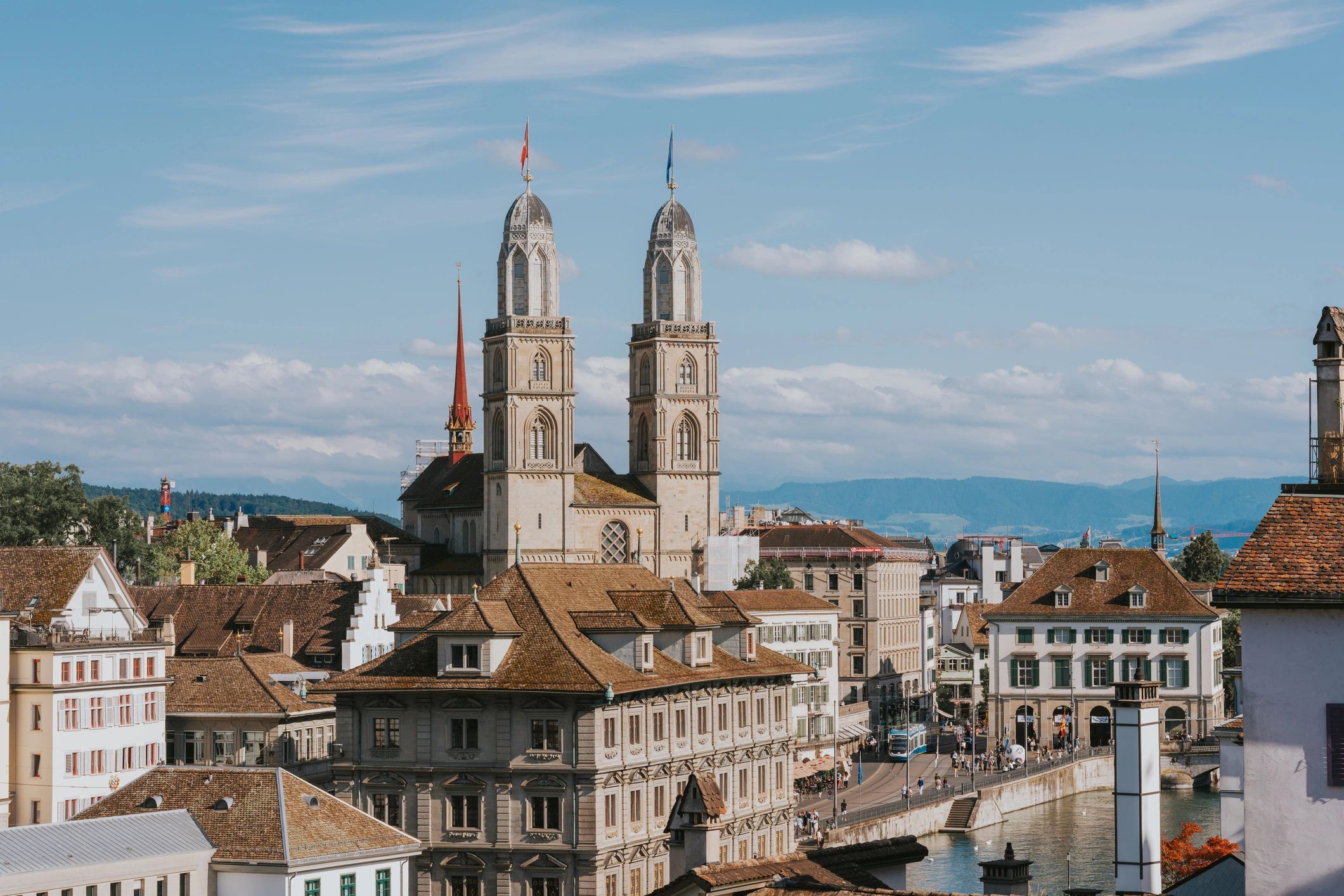 modern Swiss business, Zurich skyline, Switzerland corporate, professional office, business consulting